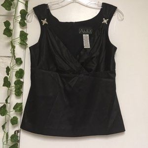 Alex Evening- Basic Black Evening Top